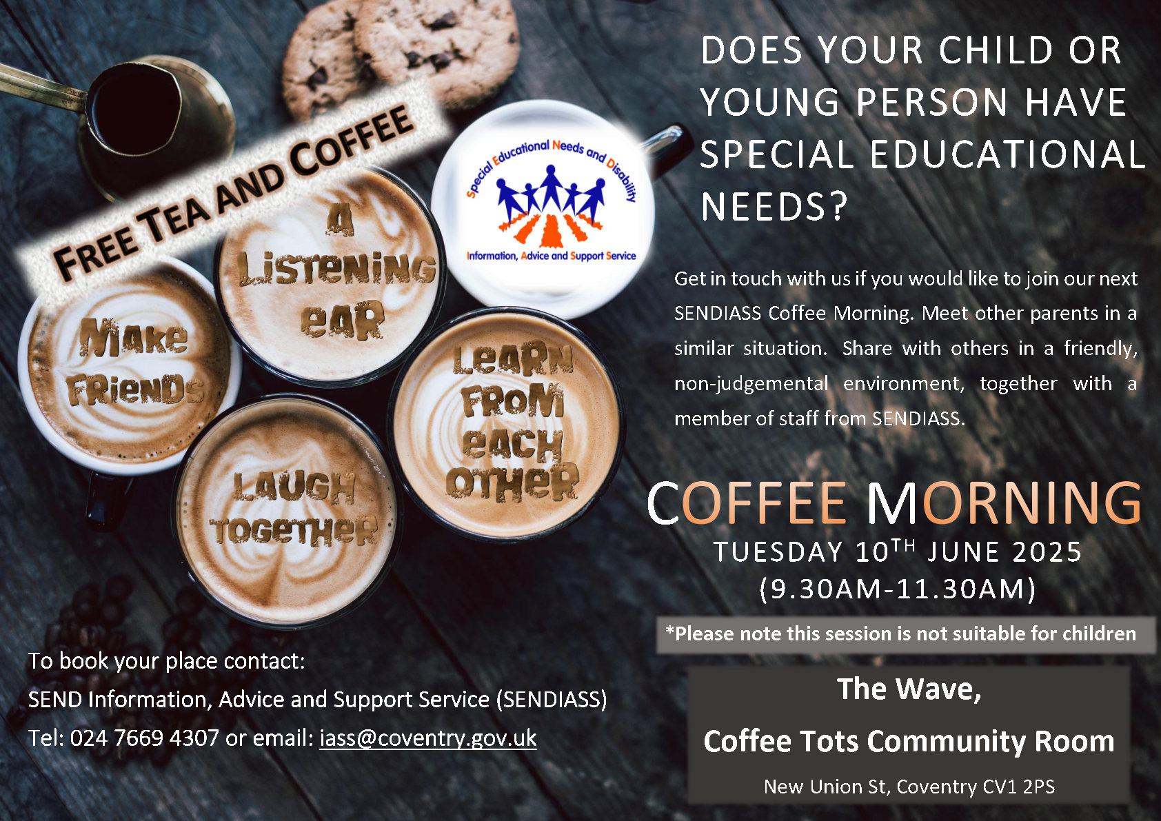 Coffee morning poster 10th June 25