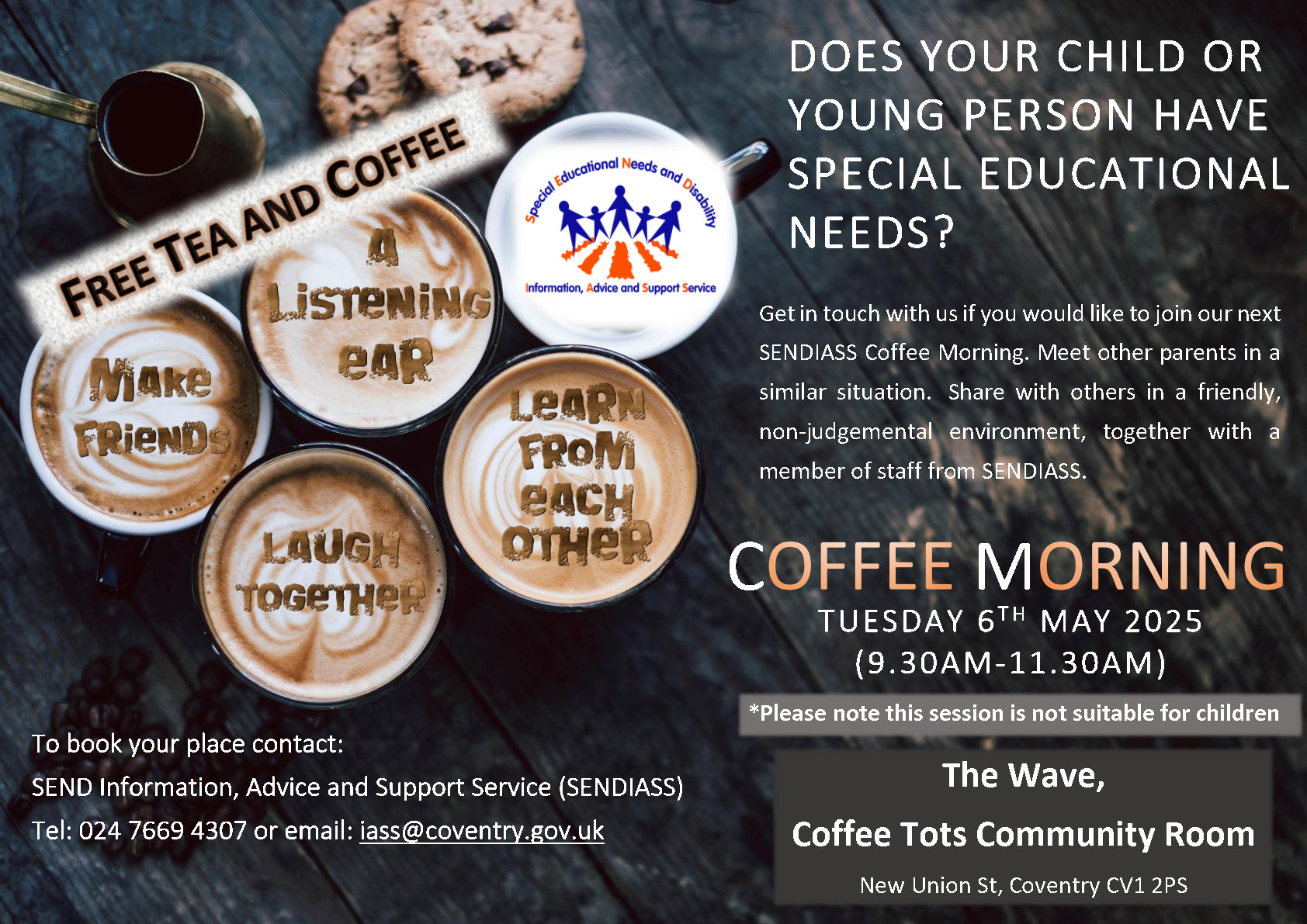 Coffee morning poster 6th May 25